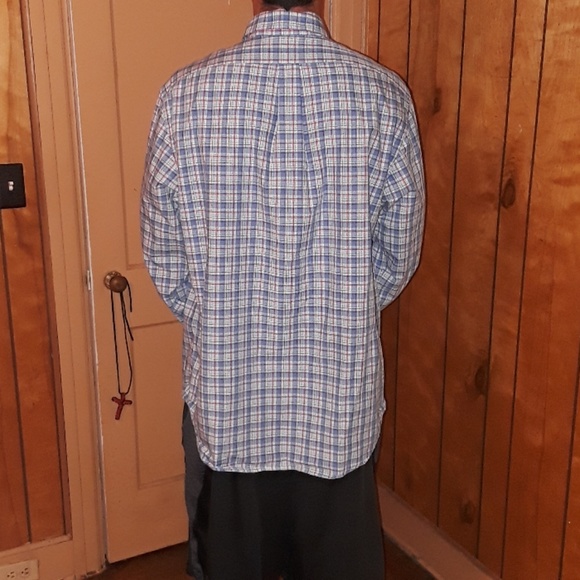 Blue/purple plaid Ralph Lauren button up shirts - Picture 2 of 5